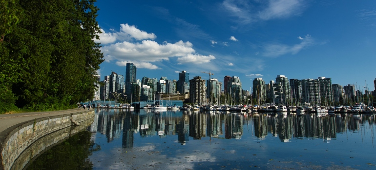 Vancouver panorama, a city you can easily visit after moving to Surrey