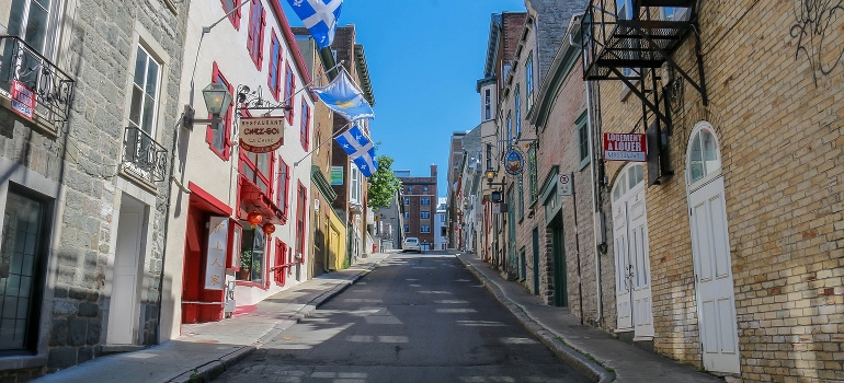 Road pavement, Quebec City. 